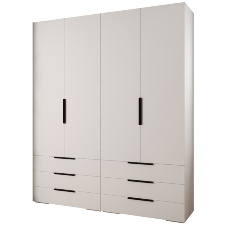 Garderoba wysoka do przedpokoju INOVA 1 Z16 biały+czarny