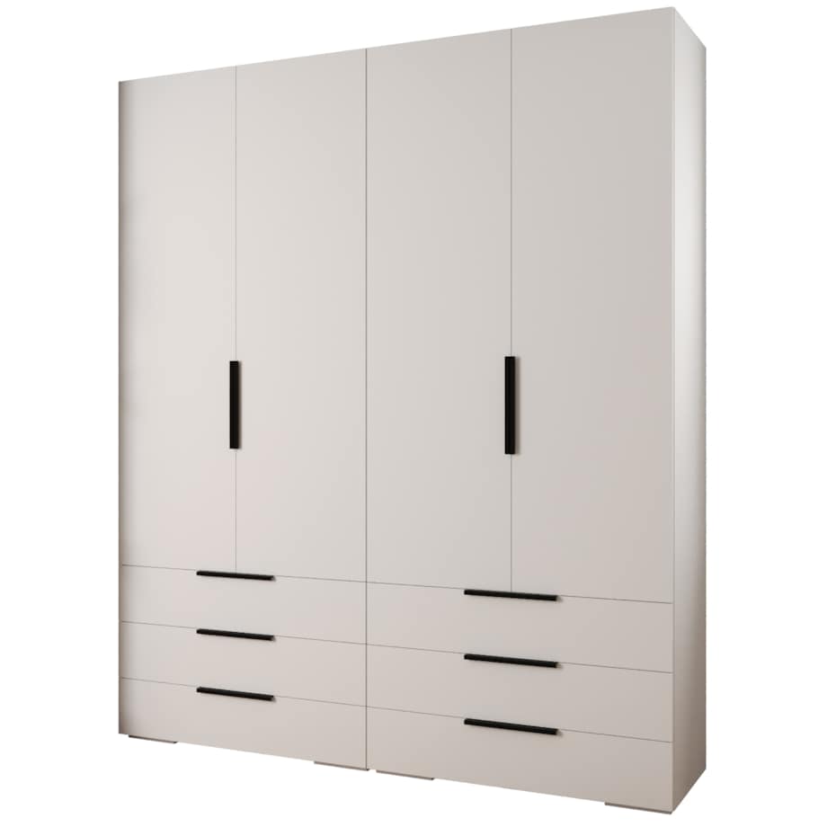 Garderoba wysoka do przedpokoju INOVA 1 Z16 biały+czarny