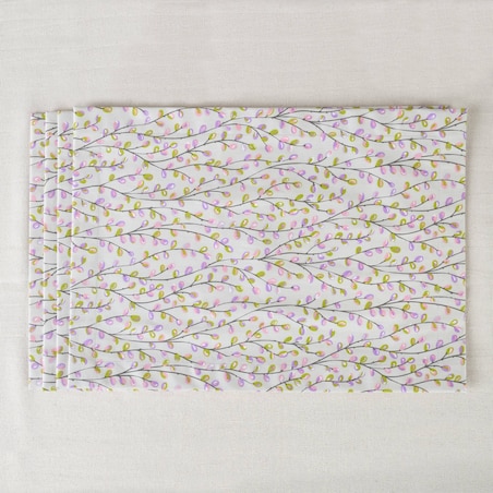 Powlekane podkładki plamoodporne Purple Catkins – komplet 4 szt.