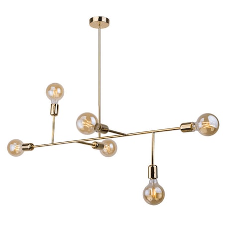 Loftowa lampa wisząca DADIM metalowe pręty stick nad stół mosiężne