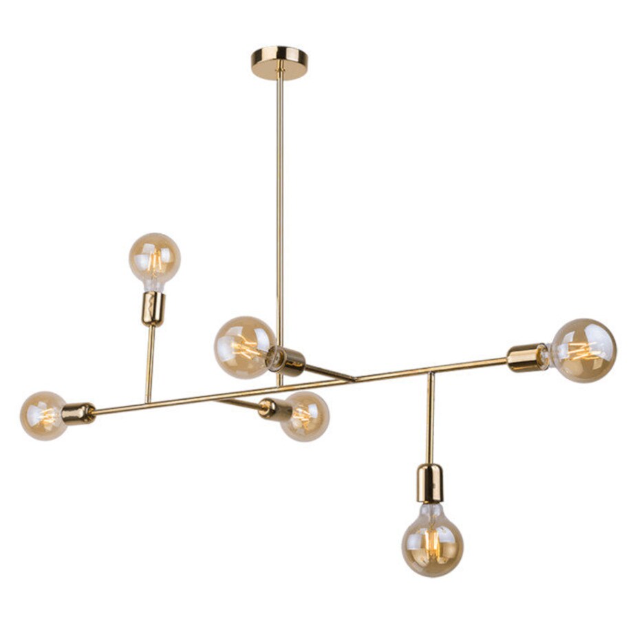 Loftowa lampa wisząca DADIM metalowe pręty stick nad stół mosiężne