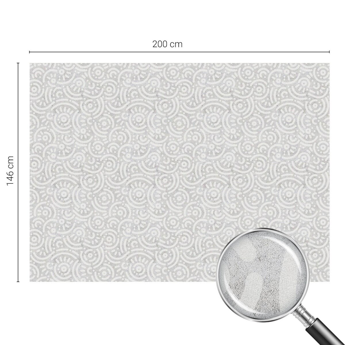 Naklejka okienna dekoracyjna - Abstrakcyjne linie na szarym tle - 200x146 cm