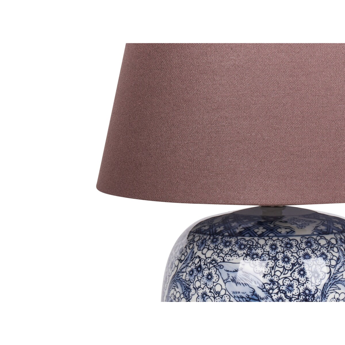 Lampa stołowa porcelanowa niebiesko-biała NEIRA