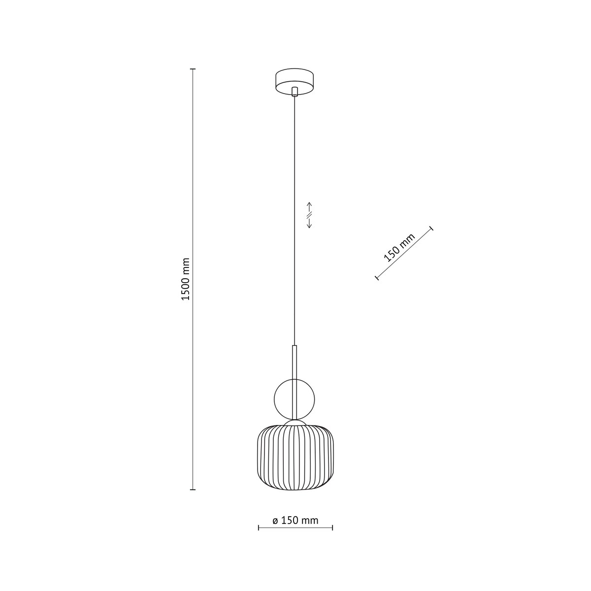 Lampa Wisząca SOPHIA Cognac 1xE14 TK Lighting