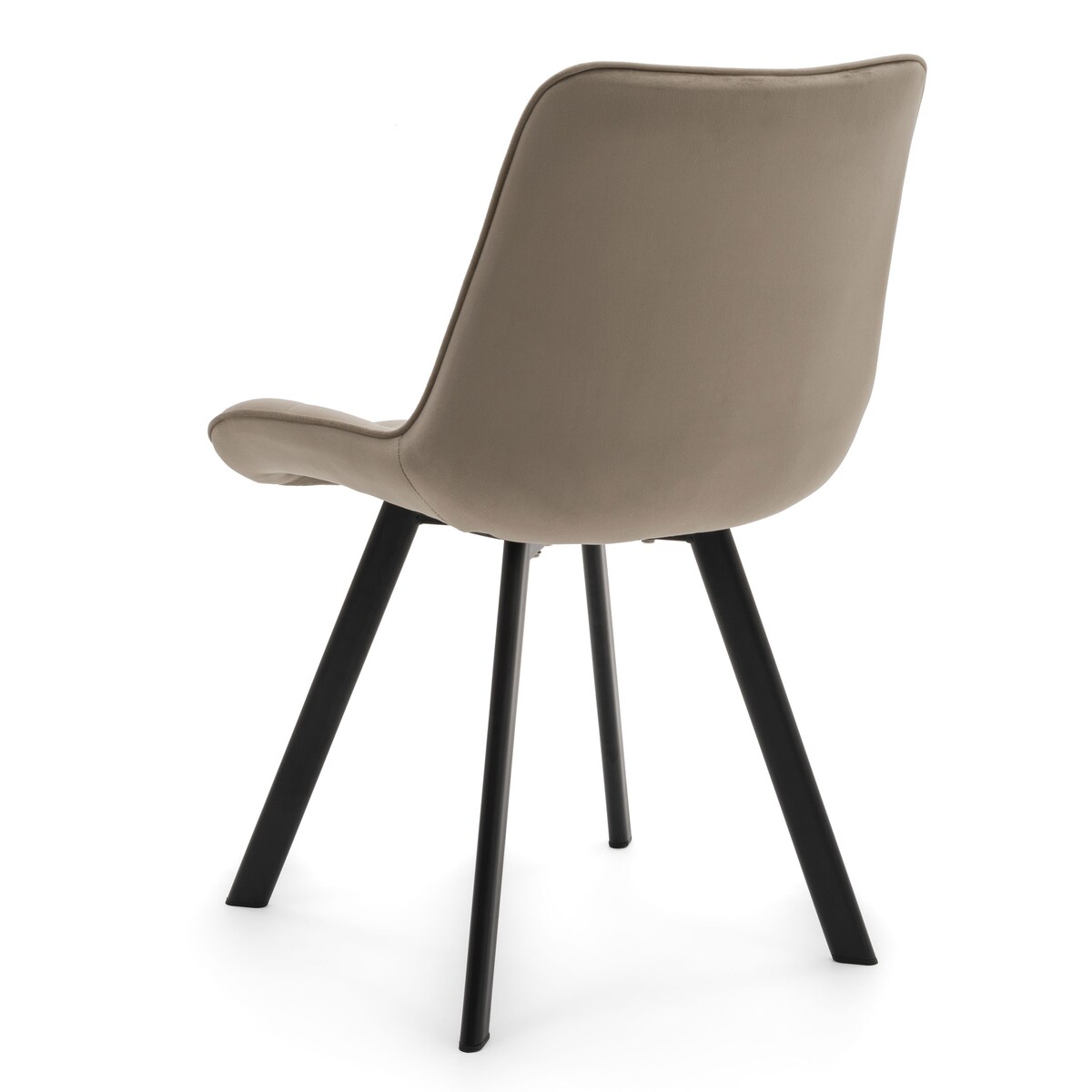 KRZESŁO TAPICEROWANE WELUROWE DO SALONU JADALNI GLAMOUR CIEMNOBEŻOWE TORI