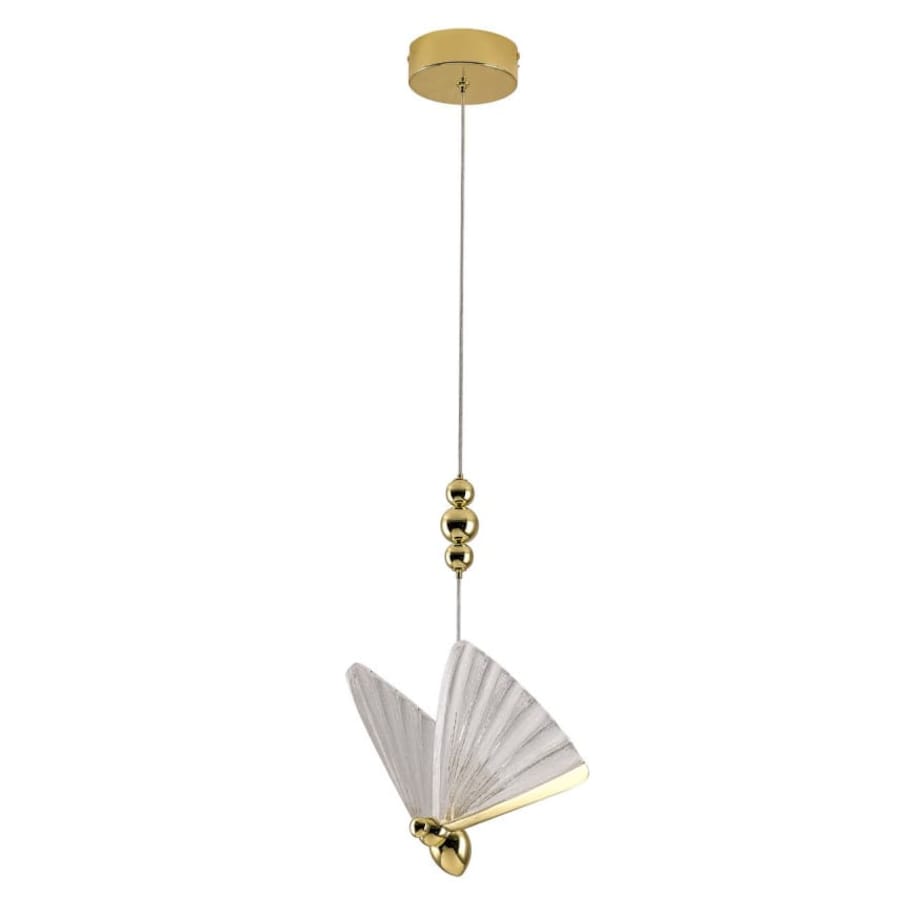 Glamour lampa zwieszana Mariposa LP-1715/1P Light Prestige LED 8W 3000-6000K motyl złota