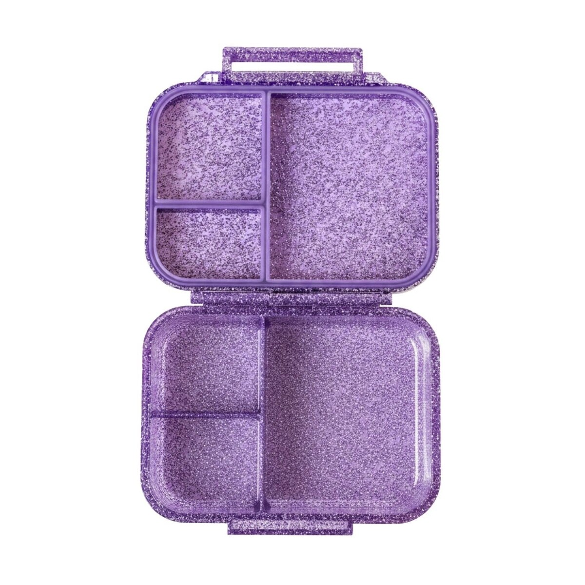 LEKKABOX GLAMOUR mały brokatowy lunchbox z przegródkami, Purple