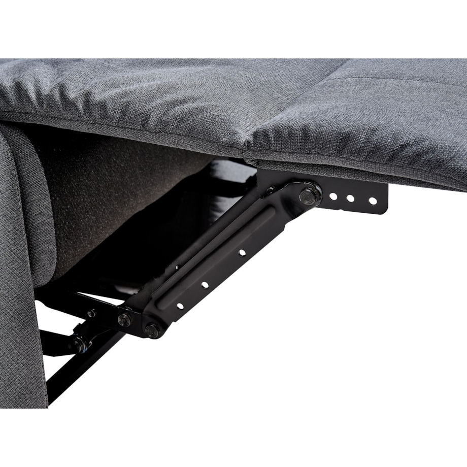 Sofa z manualną funkcją relaksu 3-osobowa szara BERGEN II