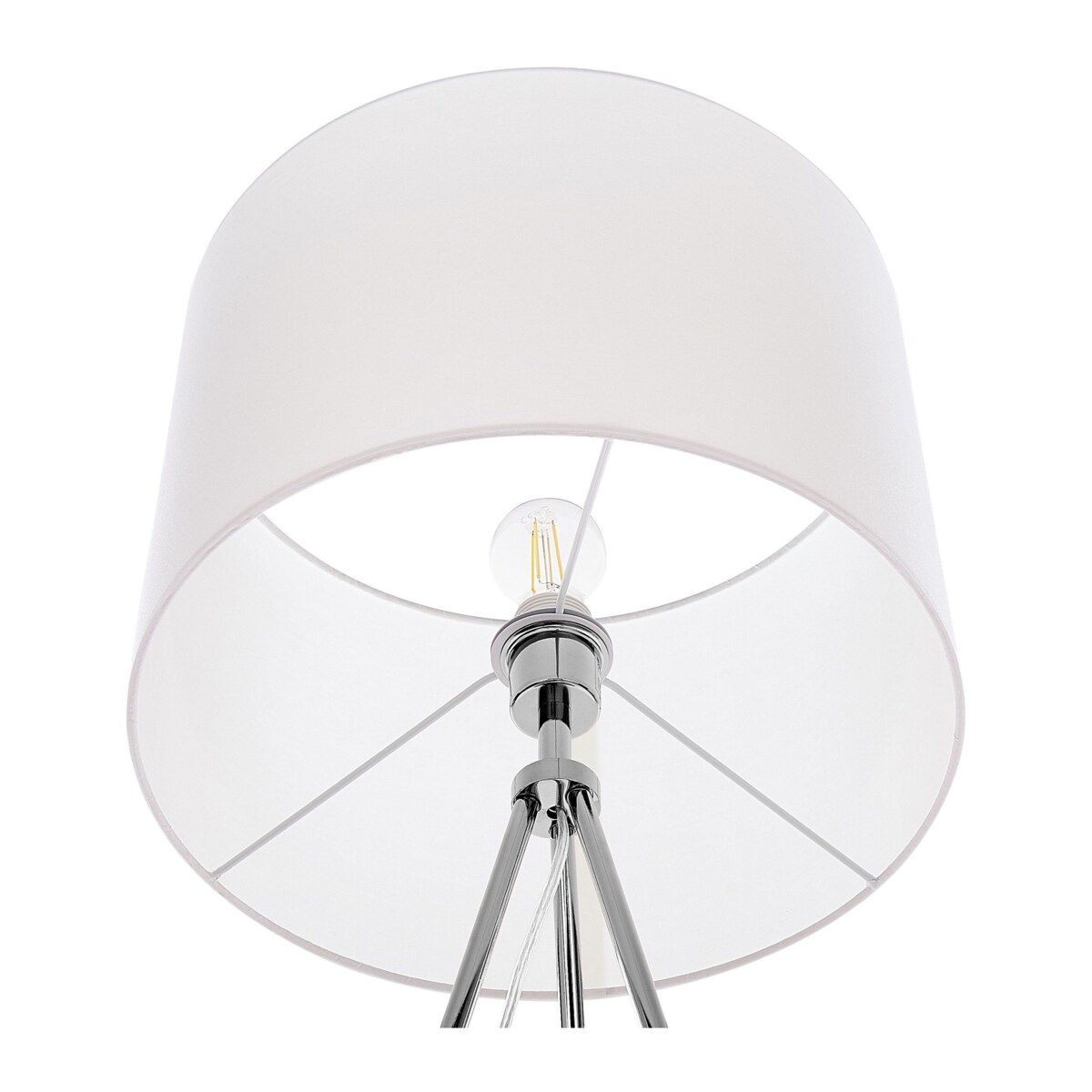 Lampa podłogowa metalowa srebrna VISTULA