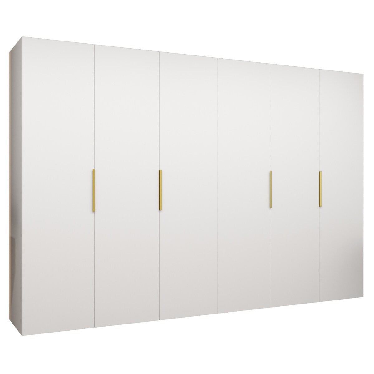 Szafa uchylna otwierana MARBELLA 1 300 wys. 202 cm Biały + u. Złoty