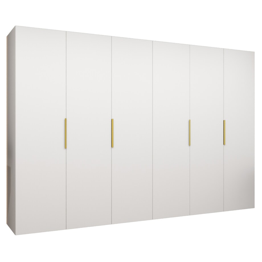 Szafa uchylna otwierana MARBELLA 1 300 wys. 202 cm Biały + u. Złoty