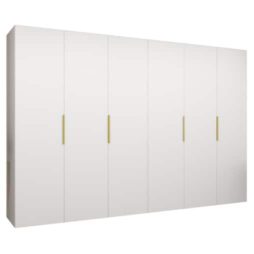 Szafa uchylna otwierana MARBELLA 1 300 wys. 202 cm Biały + u. Złoty