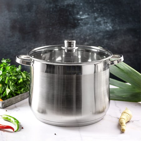 Garnek stalowy gastronomiczny duży 8.6L 24cm KLAUSBERG