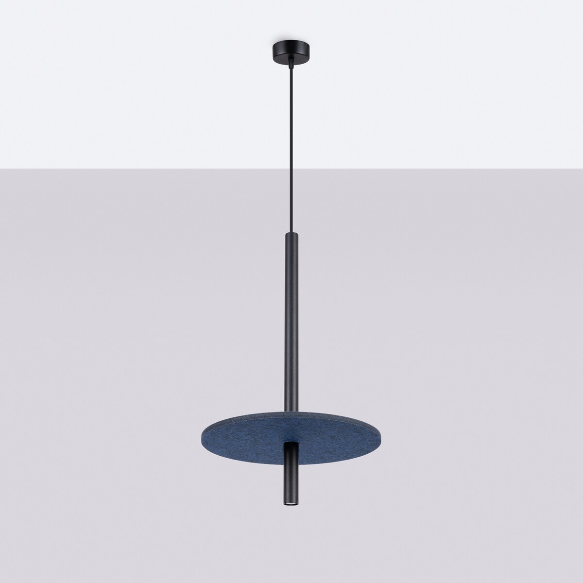 Lampa wisząca FELTRO 1 czarna/granatowa