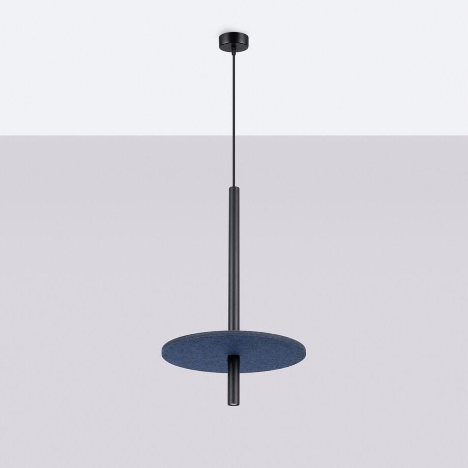 Lampa wisząca FELTRO 1 czarna/granatowa