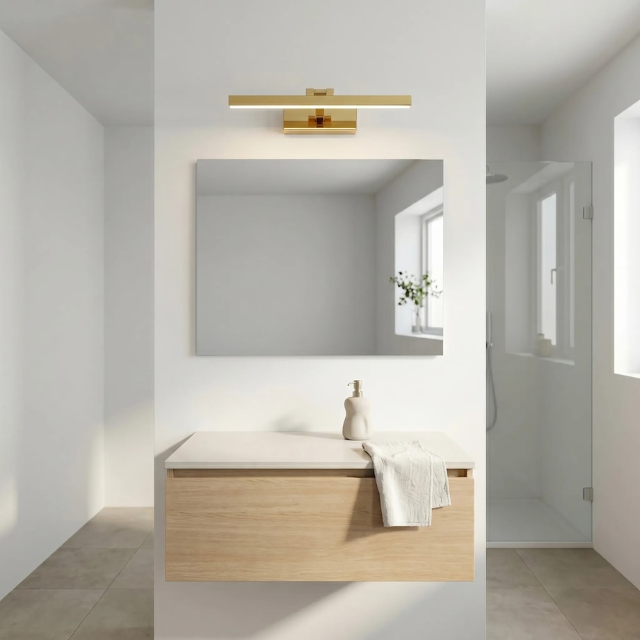 Kinkiet App1860-1W 40Cm Led Złoty, Aluminium, Tworzywo Sztuczne