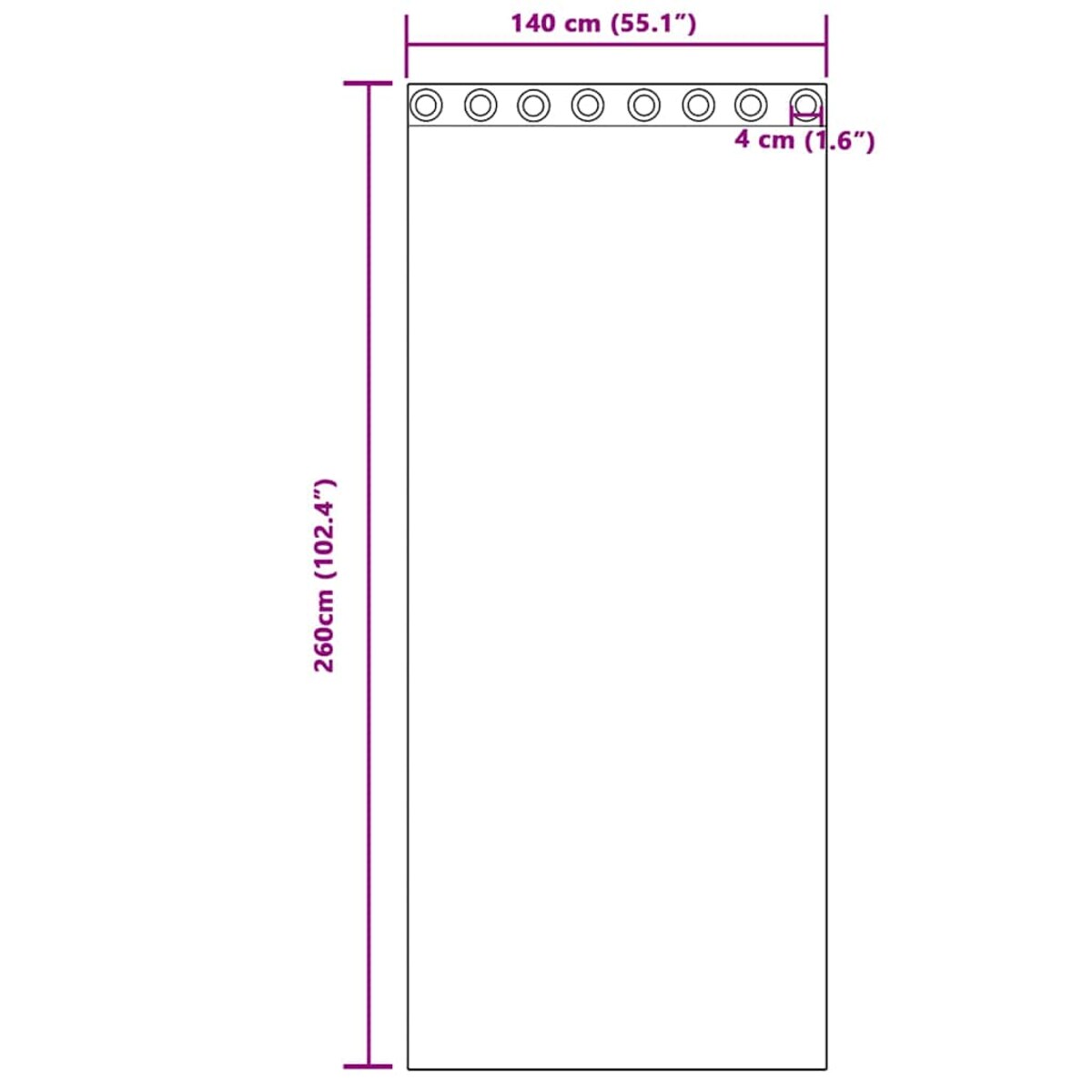vidaXL Zasłona z zasłonami 2 pcs Kremowy 260 x 140 cm Aksamit