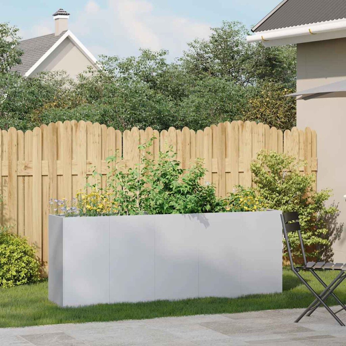 vidaXL Doniczka 200x40x80 cm Stal ocynkowana