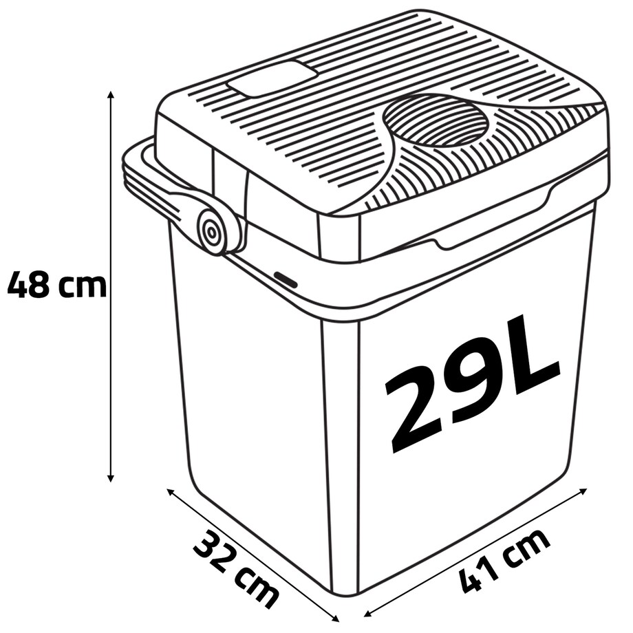 Lodówka turystyczna samochodowa Berdsen Icemax 29L czarna 12V/230V USB funkcja grzania