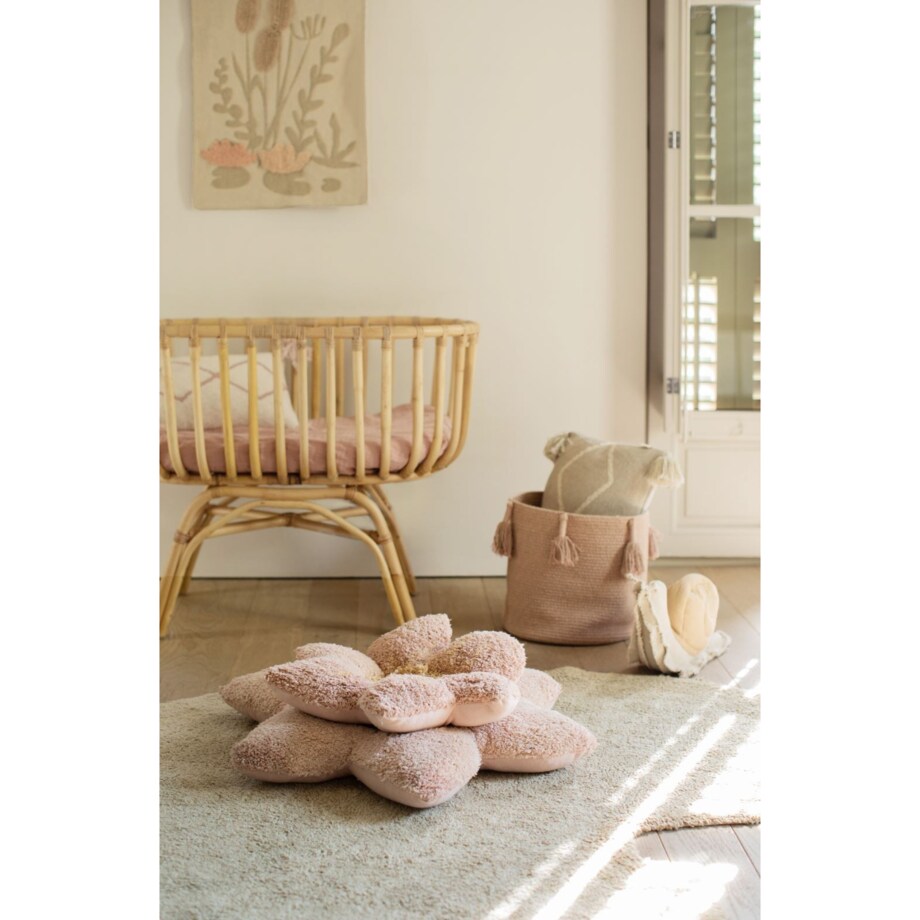 Lorena Canals - Dywan i poduszka bawełniana 2w1 Puffy Lily 140x160cm