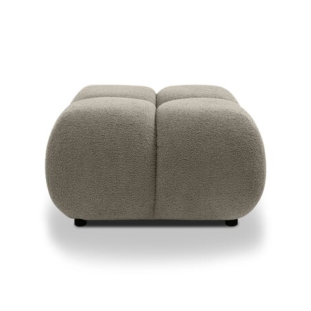 Pufa poczwórna PALIA - IV bouclé 43,5x72x72 brązowoszara