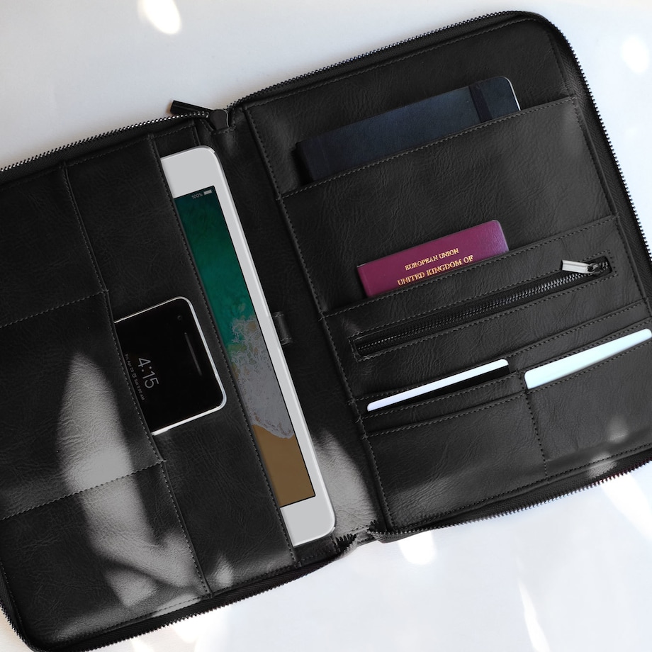 Etui na dokumenty i telefon Stackers czarne