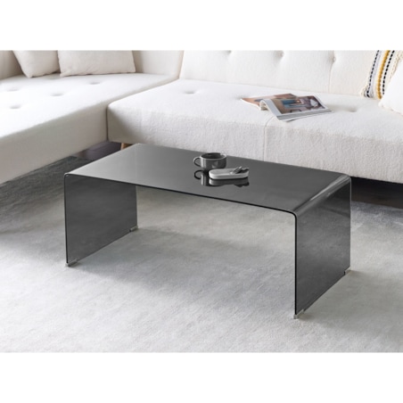 Stolik kawowy KENDALL Szkło Czarny