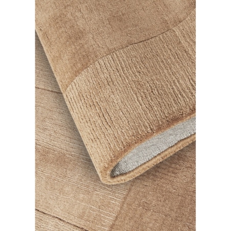 Chodnik wełniany do korytarza 80x250cm, beżowy nowoczesny wzór 3D
