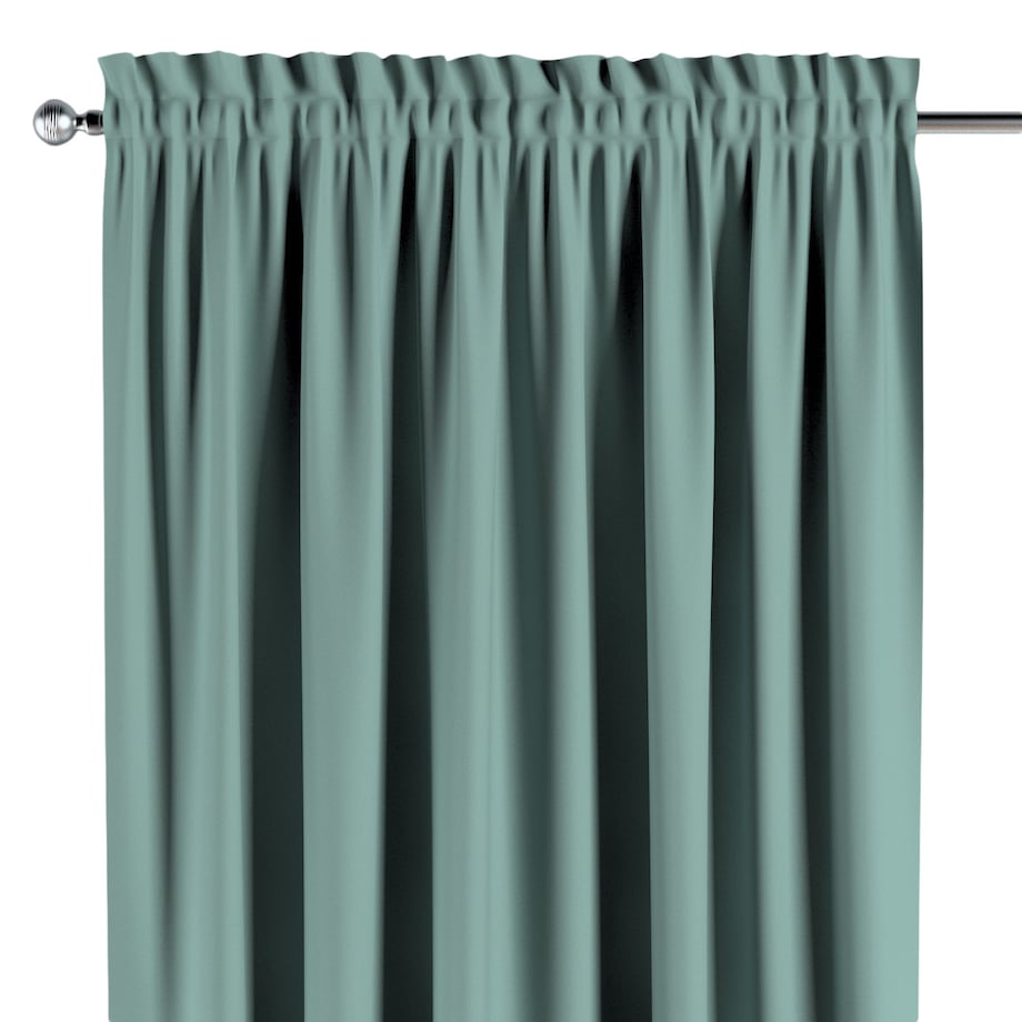 Zasłona na kanale z grzywką 1 szt. 130x245 miętowy