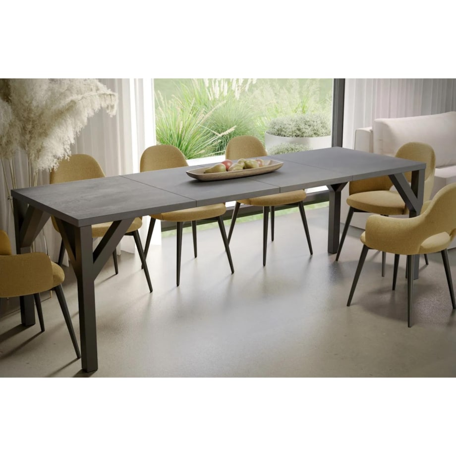 Stół rozkładany BALTIKA 130(240)x90 beton ciemny