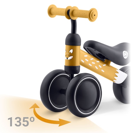 Rowerek biegowy trójkołowy jeździk dla dzieci lekki Ricokids żółto-czarny