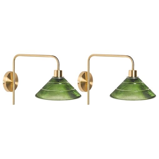 Zestaw 2 lamp ściennych SUMPUL Złoty Metal