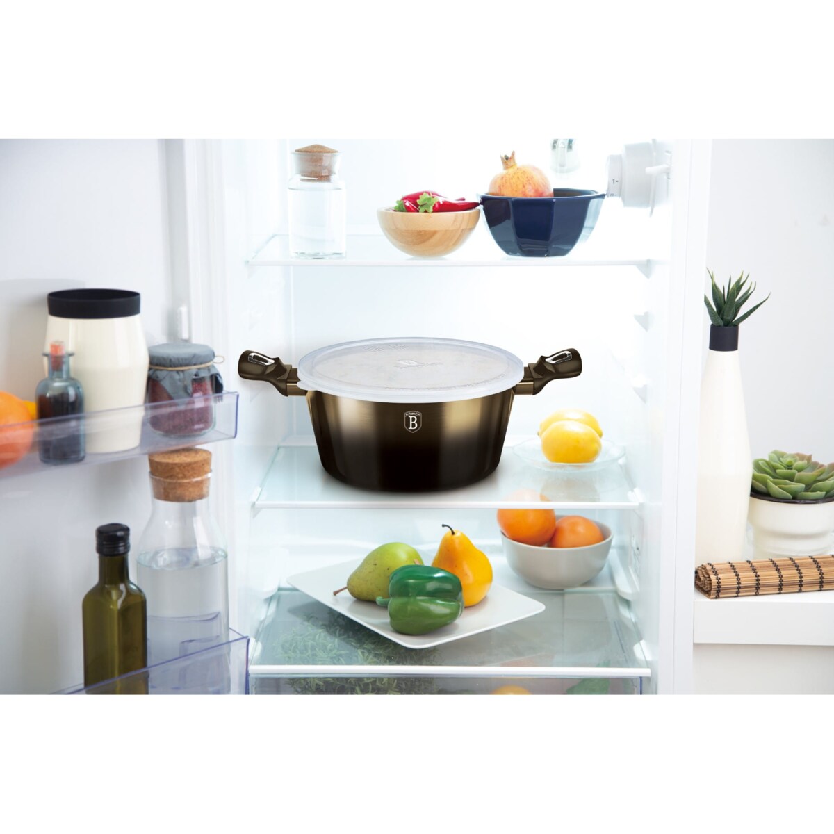 Garnek z powłoką granitową 6.1L 28cm BERLINGER HAUS Shiny Black