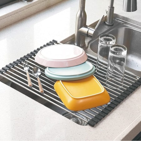 Suszarka ociekacz kratka stalowa na zlewozmywak 45x32cm KINGHOFF