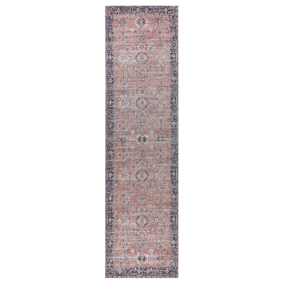 Dywan bawełniany 80 x 300 cm czerwono-niebieski KURIN