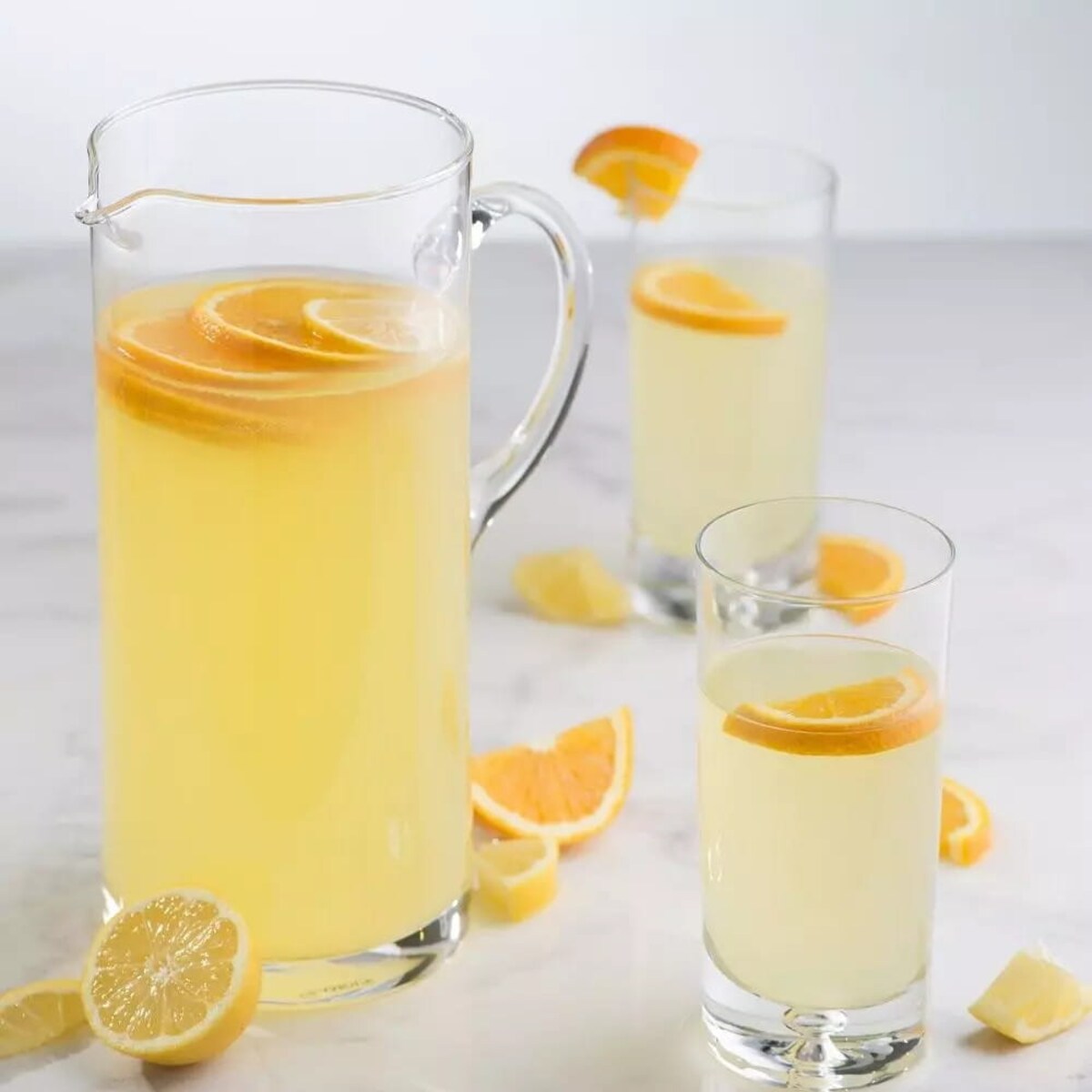 Dzbanek do Napojów Glamour Krosno 1,3 l Prosty Szklany z Uchwytem Bezbarwny