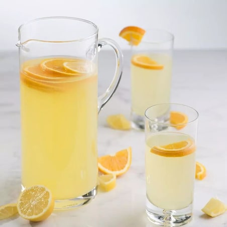 Dzbanek do Napojów Glamour Krosno 1,3 l Prosty Szklany z Uchwytem Bezbarwny