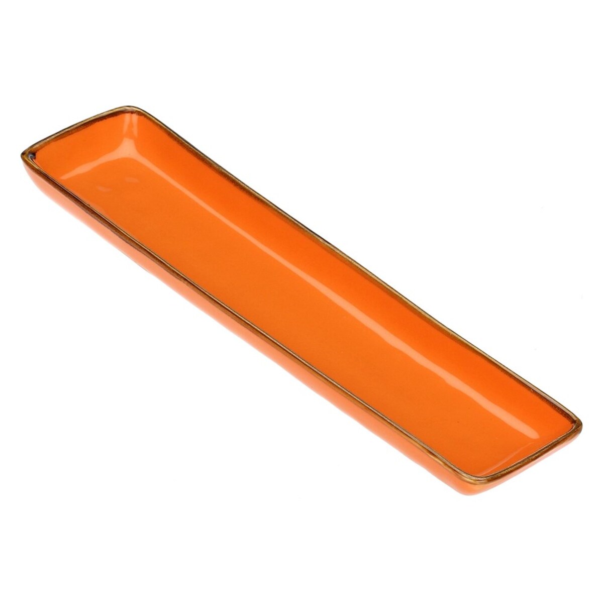 Zestaw 4 tac prostokątnych Concerto Arancione - Pomarańczowy, 32 x 8 cm