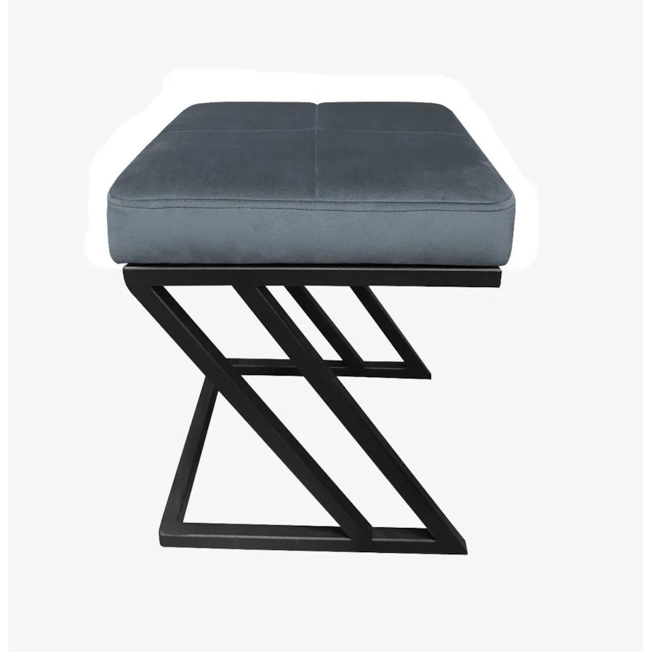 Pufa ZAZU BL VELVET ciemnoszara