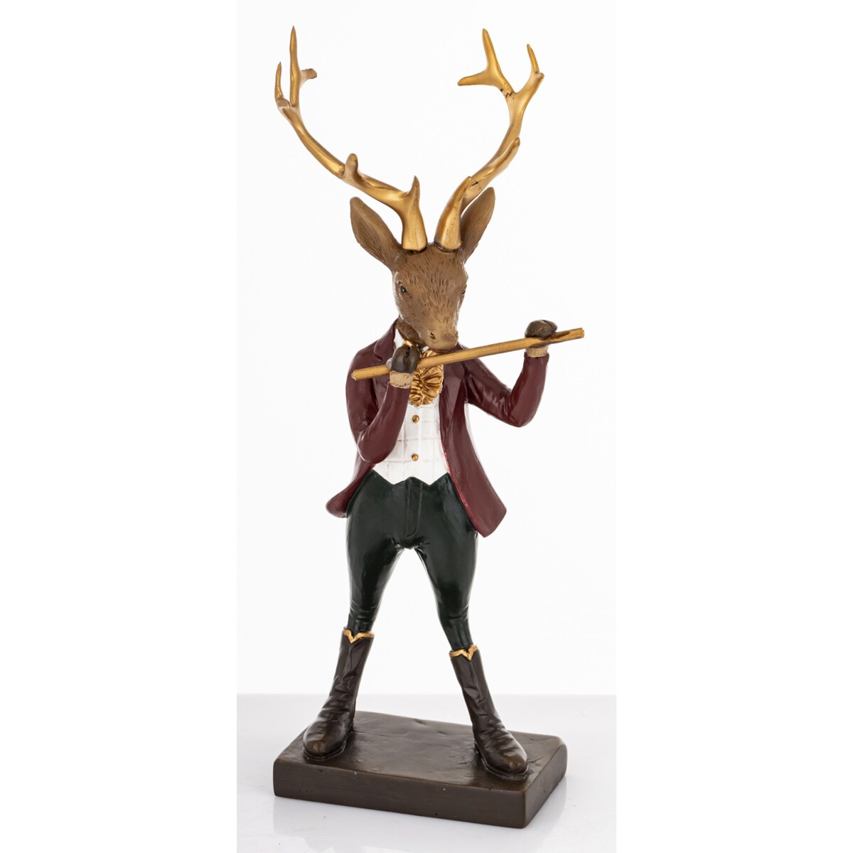 Dekoracja - renifer MUZYK 22,5x8x9 cm FLECISTA