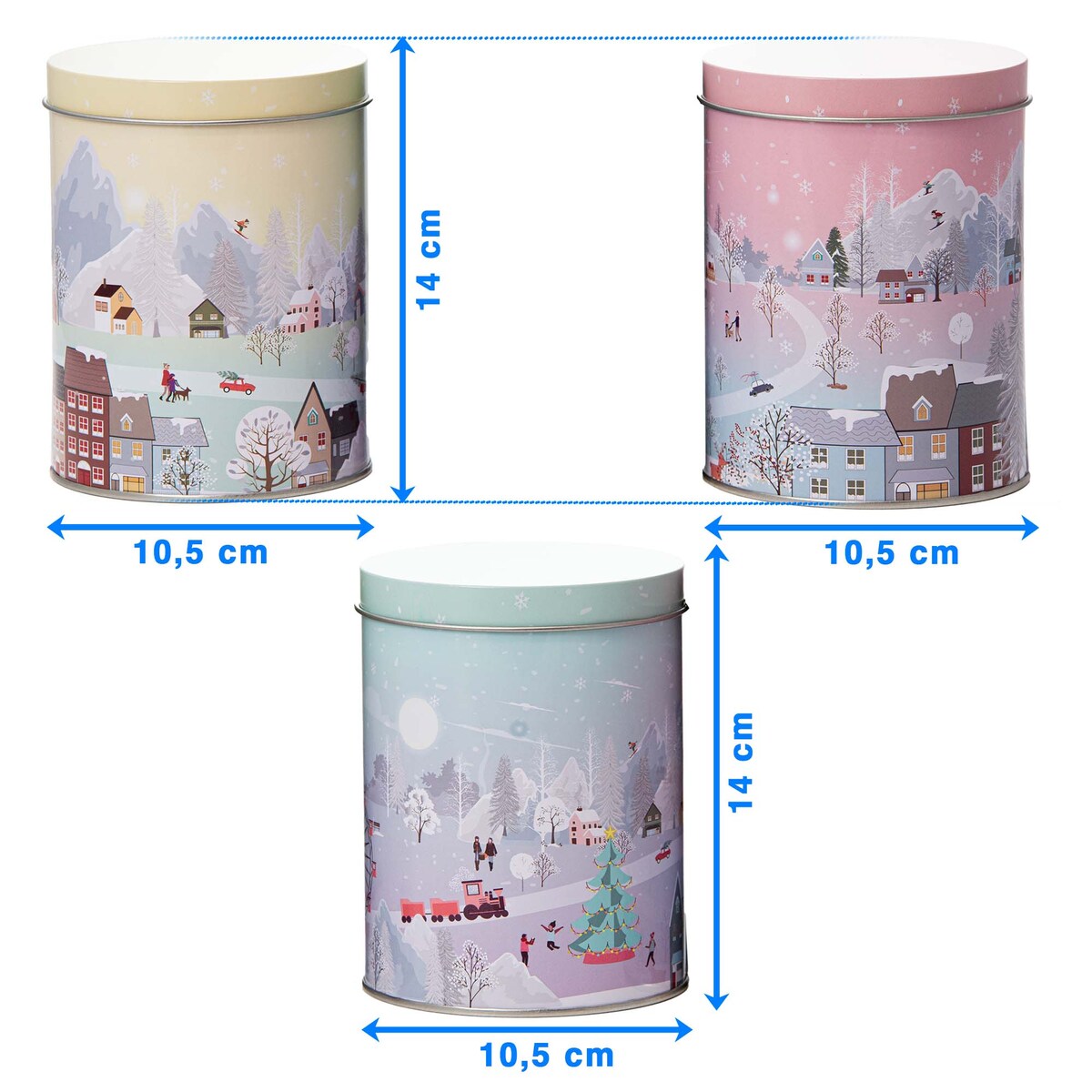 Puszka Na Ciastka Pierniki Herbatę Zestaw Świąteczna Boże Narodzenie Metalowe