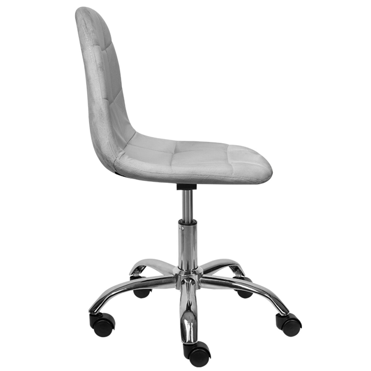 Krzesło biurowe obrotowe nowoczesne pikowane szare