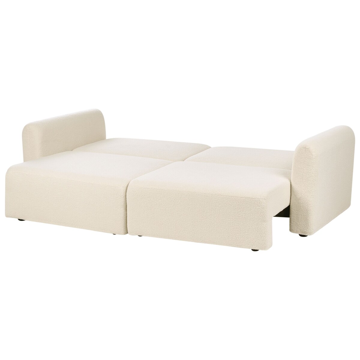 Sofa rozkładana dla 3 osób VAXHOLM Boucle Złamana biel ze schowkiem