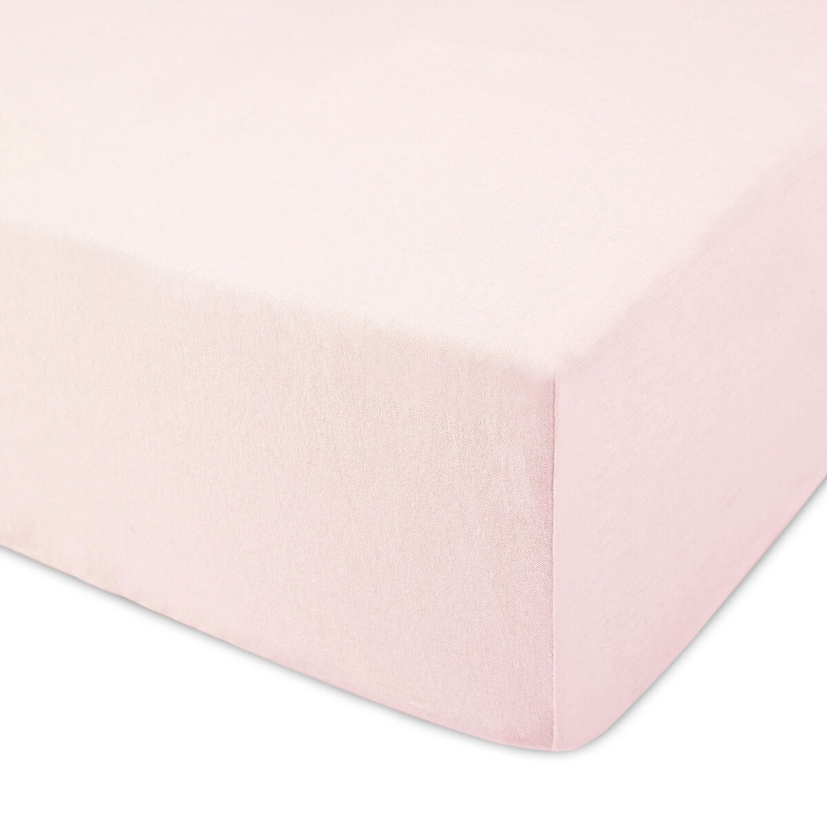 Prześcieradło z bawełny jersey z gumką 160x200 kolor Róż kwarcowy