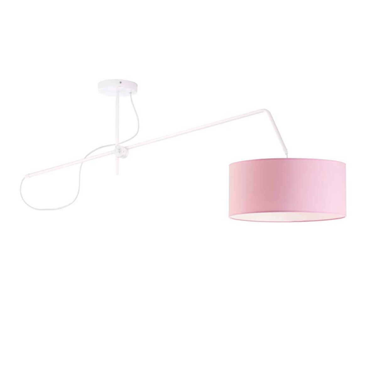 Lampa wisząca przegubowa sufitowa regulowana z abażurem walec MODERN