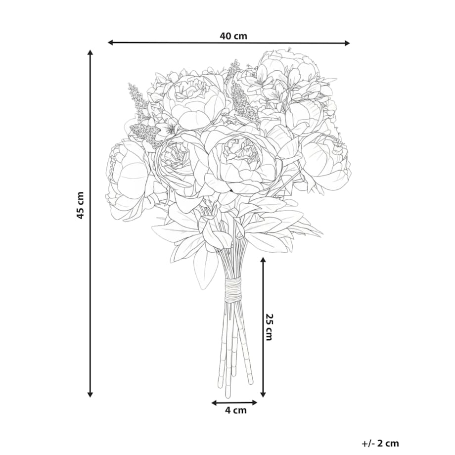 Bukiet sztucznych kwiatów RAPOSA 45 cm Pastelowy róż