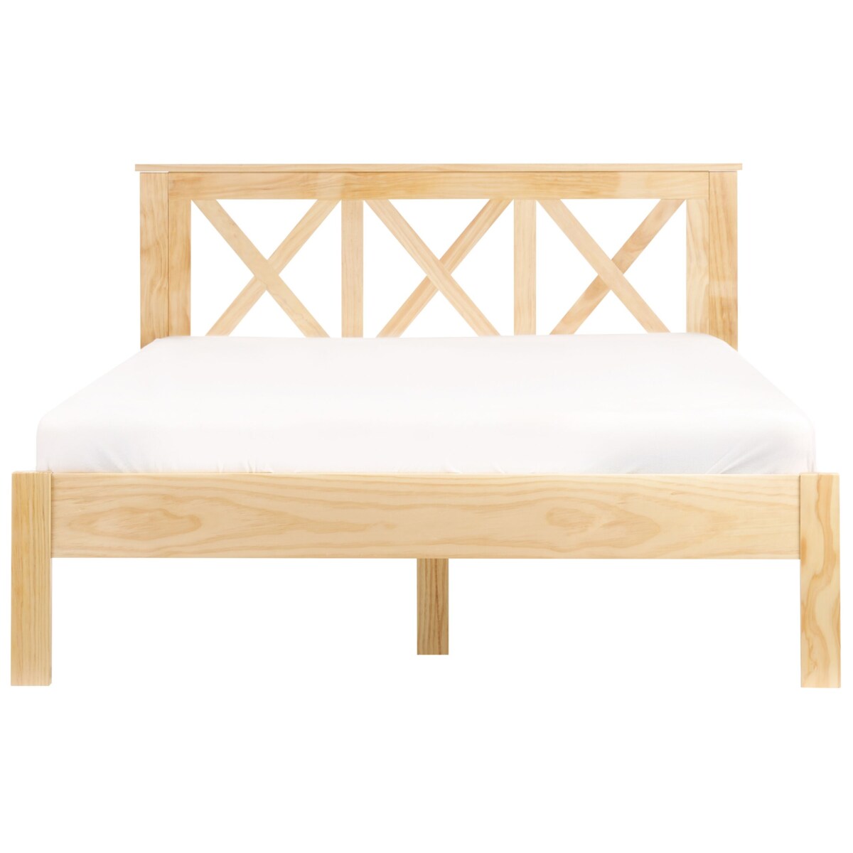 Łóżko drewniane 140 x 200 cm jasne TANNAY