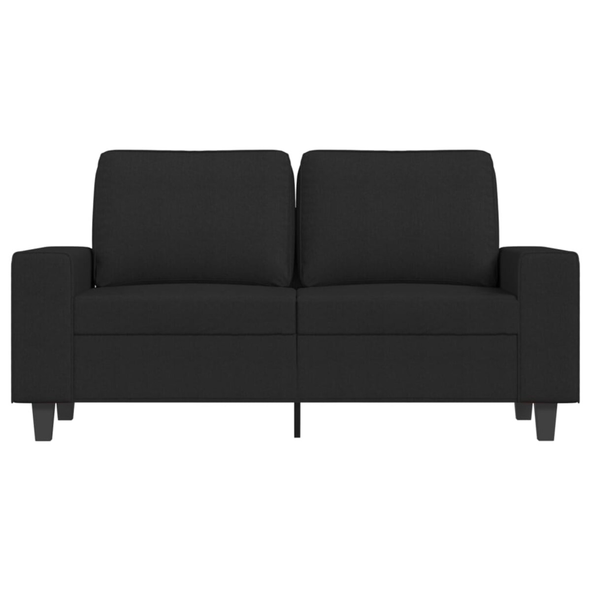 vidaXL Sofa 2-osobowa, czarna, 120 cm, tapicerowana tkaniną