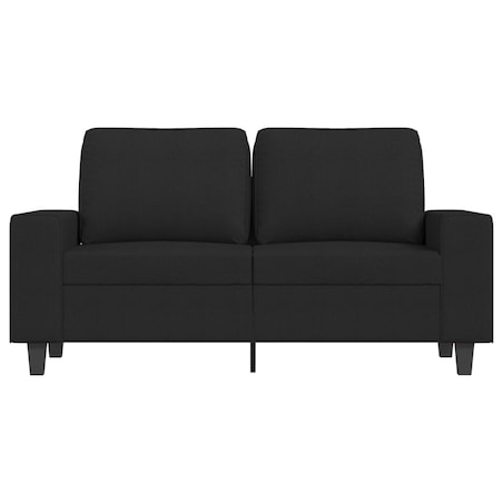 vidaXL Sofa 2-osobowa, czarna, 120 cm, tapicerowana tkaniną