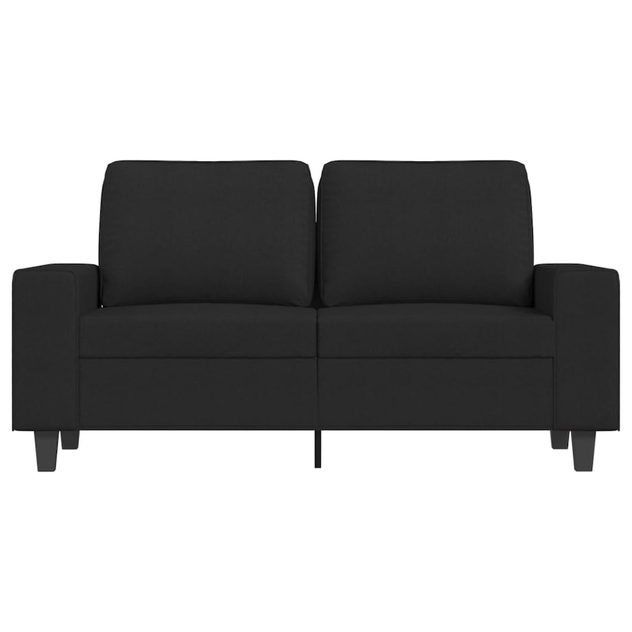 vidaXL Sofa 2-osobowa, czarna, 120 cm, tapicerowana tkaniną